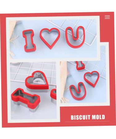 Zerodeko 9 Pcs Valentine's Day Stencils Reusable Cake Mold Kitchen Chocolate Molds Valentines Day Cookie Cutters Letter Stamps for Clay Cookie Mold Sandwich Die Cutting Stainless Steel Red - Buy Online on GoSupps.com