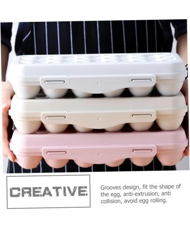 Holibanna 2pcs Anti-Collision Damage Chicken Refrigerator Egg Holder Tray Fridge Egg Container Devil re-usable Pink 30X11X6.5CM - Buy Online on GoSupps.com