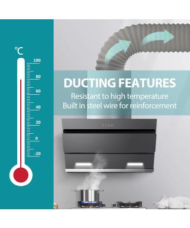 HG Power Exhaust Hose - 5M Flexible PVC Aluminum Tube | 75mm Sound Insulated Heat Resistant Ventilation Hose for Air Valves - Durable Gray Exhaust Air Tube - Buy Online on GoSupps.com