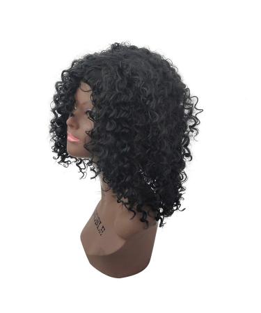 Buy Afro Wig for Women Black Curly Synthetic Hair for Party Cosplay & 50s-80s Styles - Buy Online on GoSupps.com