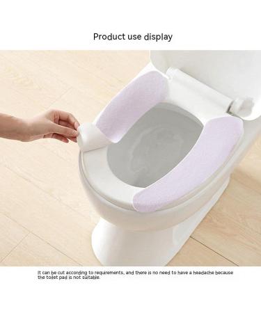 4 Pairs Hbluefat Bathroom Warmer Toilet Seat Cover Pads | Reusable & Easy to Clean | Fits Various Toilet Shapes | Portable for Home or Travel - Buy Online on GoSupps.com