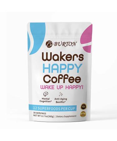 RASPIO Mushroom Coffee - Blend of 12 Superfoods with Lion's Mane and Cordyceps. Mental Clarity and Concentration. Vegan Alternative to Instant Coffee 360g