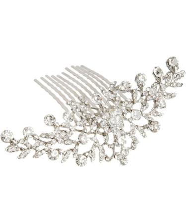 Angoily Diamond Headpiece Hair Accessories for Women Prom Crystal Headpiece Womens Accessories Crystal Hair Comb Clips with Teeth Grip Silver Headpiece Hair Piece Women's Vintage - Buy Online on GoSupps.com