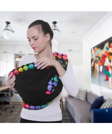 CUBY Baby Carrier Sling | Natural Cotton Adjustable Wrap for Newborn Comfort | Nursing Infant Toddler Carrier | Black Polka Dot - Buy Online on GoSupps.com