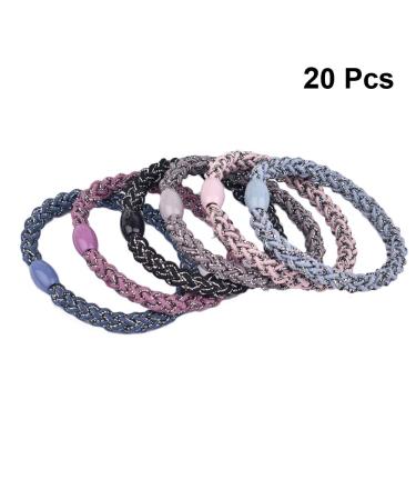 20 Pieces Fashion Braided Hair Ties | Elastic Ponytail Holders | Colorful Hair Accessories for Women & Girls - Buy Online on GoSupps.com