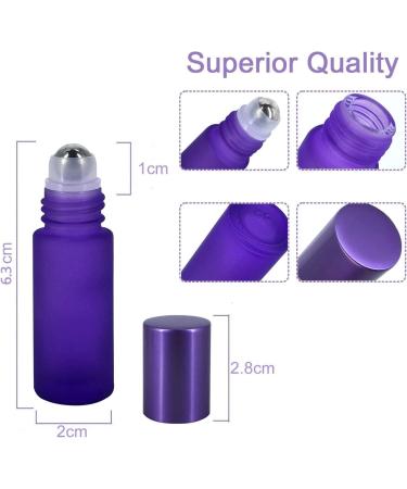 Buy 4PCs 5ml Colored Roll On Bottles | Essential Oils Glass Roller Bottles with Stainless Steel Balls - Perfect for Essential Oils - Buy Online on GoSupps.com