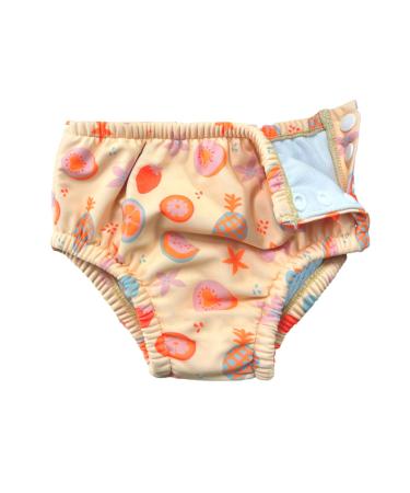Wevswe baby swimming pants girl uppf 50+ washable newborn swimming diaper absorption agent for toddlers swimming lessons orange fruits 0-6 months orange fruits 0-6 months