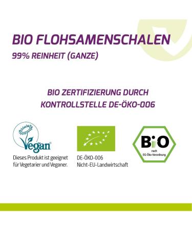 Vita2you Organic Psyllium Husk - 99% Purity - 500g Zip Bag - Premium Indian Fiber Supplement - Buy Online on GoSupps.com