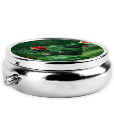 Patrick's Watermelon Festival Round Pill Box - 3 Compartment Organizer & Travel Solution for Pills - Buy Online on GoSupps.com