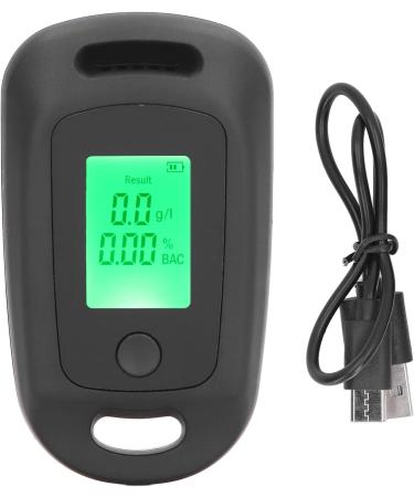 Rechargeable Alcohol Tester Three Color Indication Portable Breathalyzer with Hanging Hole Design USB Charging for Personal Use (Black) - Buy Online on GoSupps.com