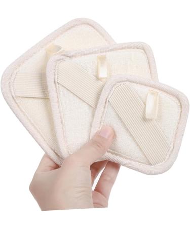 5pcs Loofah Shower Rub & Exfoliator Pads - Makeup Remover Bath Scrubber & Facial Scrubber for Ultimate Skin Care - Square Loofa Sponge Pack - Buy Online on GoSupps.com