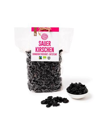pakka PAKKA - Organic Fair Trade Dried Sour Cherries 1 kg wild harvested directly from small farmers in Samarkand Uzbekistan vegan 1000 g (1 pack)