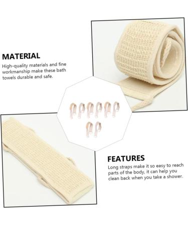 10pcs Exfoliating Bath Towels & Loofahs - Back Scrubber Set - Beige Shower Accessories - Buy Online on GoSupps.com