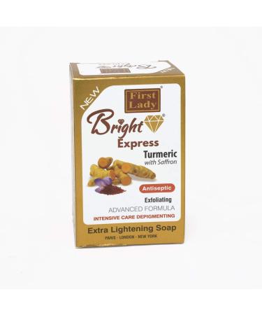 Bright Express Turmeric & Saffron Extra Skin Brightening & Exfoliating Soap 200g - Antiseptic