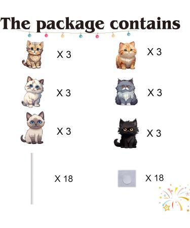 18pcs Cute Cat Cupcake Toppers for Boys Girls Pet Baby Shower Kitten Meow Party Supplies Favor Little Cat Themed Birthday Party Decorations - Buy Online on GoSupps.com
