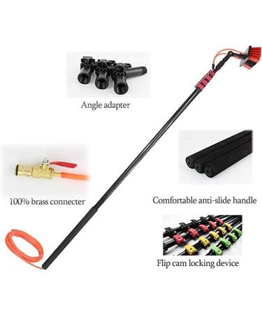 Window Cleaning Pole Telescopic Aluminum Alloy Water Fed Extendable Brush for Photovoltaic Panel Cleaning Indoor/Outdoor High Window (Color : 10.8m) (7.2m) - Buy Online on GoSupps.com