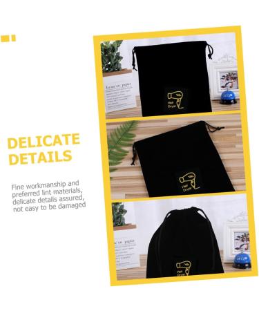 Healeved Reusable Grocery Bag 5pcs hair dryer storage bag s flannel drawstring bags Portable Hair Dryer Bag tool Travel Backpack Travel Backpack 30X26X1CMx5pcs Blackx5pcs - Buy Online on GoSupps.com
