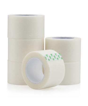Paper Medical First Aid Surgical Tape 1" x 10 Yards Pack of 6 Rolls Lightweight Breathable Microporous Self Adhesive Latex Free Hypoallergenic Bandage and Wound Dressing Tape
