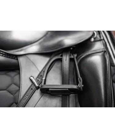 Equinate Safety Bar Wakefield 12cm Black Matt | Anti-Slip Rubber Tread Stirrup Set for Adults & Children | Ankle Relief - 2 Pieces - Buy Online on GoSupps.com