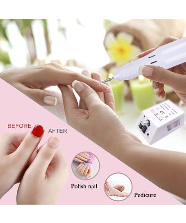 FATUXZ Electric Nail Drill Set - Adjustable 20000RPM Nail File Machine for Manicure Pedicure - White Acrylic Nail Tools - Buy Online on GoSupps.com