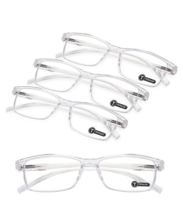 Teraise reading glasses men anti blue reading glasses Light fashion comfortable reading glasses women/reading aid robust computer reading glasses with blue light filters including feather hinge 2.25x transparent