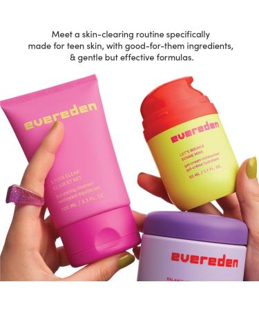 Evereden Balance Up Toner Pads for Face - Clean and Vegan Teen Water-Based Face Toner Pads with Green Tea Chamomile and White Tea for Oily and Pimple-Prone Skin - Balanced Skin & Clog-Free Pores - Buy Online on GoSupps.com
