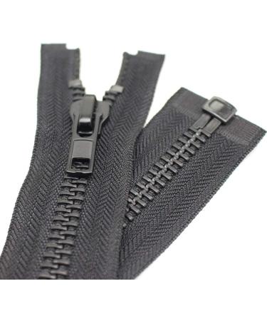 YaHoGa 28 Black Nickel Separating Jacket Zipper - Heavy Duty Metal Zipper for Jackets, Coats, Crafts | Large Y-Teeth Zipper - Buy Online on GoSupps.com