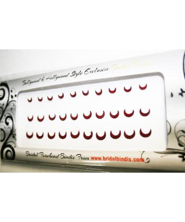 30 Half Moon Bindis in Crescent Shape/Bindi Stickers/Face Jewel Big Pack - BB7 - Buy Online on GoSupps.com