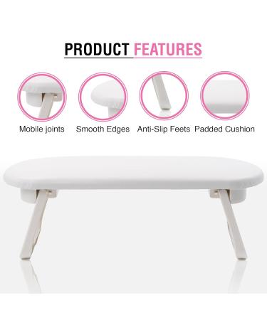 Arm Rest for Nail Care - Foldable Hand Rest with Soft Microfiber Cushion | Ideal for Professionals & Home Use - Buy Online on GoSupps.com