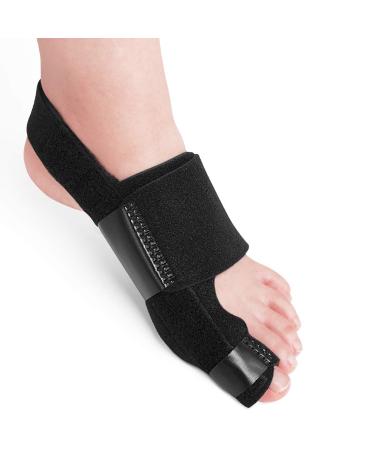 Bunion Correctors Ideal for Big Toes Bent Toes and Pain Relief AVIDDA Bunion Splints Big Toe Straightener for Day Night Time Bunion Relief 1 PC Corrector Left (No Separators) Black Single Left