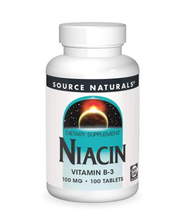 Source Naturals Niacin Vitamin B-3 100 mg Dietary Supplement - 100 Tablets