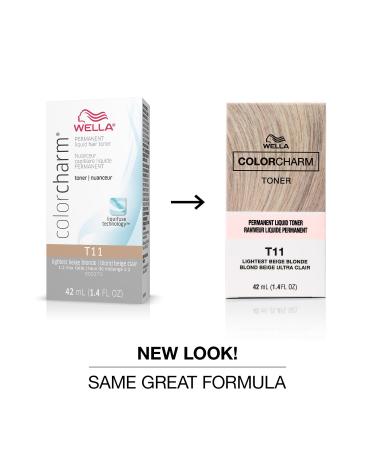 WELLA Color Charm T11 Lightest Beige Blonde Hair Toner 1.4 oz - Brass Neutralizing with Liquifuse Technology - Buy Online on GoSupps.com