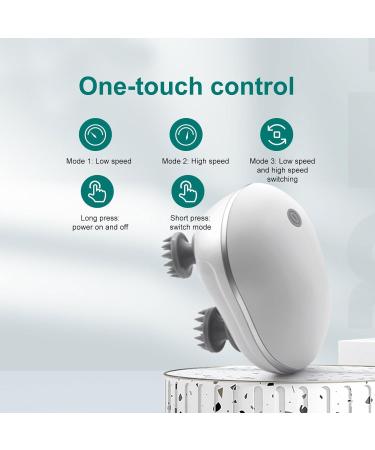 Scalp Massager for Dogs & Cats - Electric Head Massage Device with 4 Massage Heads for Muscle Relief & Tension Release - Buy Online on GoSupps.com