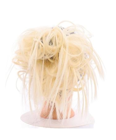 Messy Bun Hair Piece for Women Synthetic Tousled Updo Messy Bun Hair Pieces Hair Scrunchies Extensions with Elastic Band Ponytails Hair Extensions for Women Fake Hair Accessories for Women Girls 613#