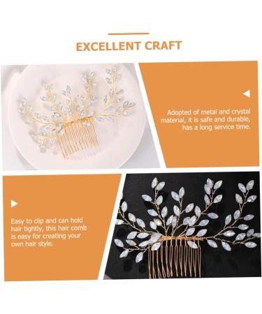 Angoily Sweet Rhinestone Hair Accessories Bridal Hair Prom Hair Accessories Prom Headpiece Headwear for Women Beads Tiara Bridal Headpieces for Wedding Crystal Dress Bride Comb - Buy Online on GoSupps.com