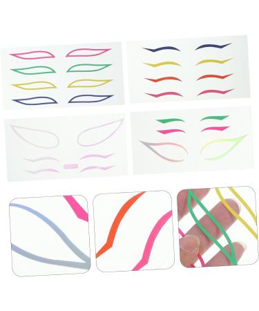  WEKADRIN 4 Sets Creative Eyeliner Stickers of Self-Adhesive Eyeliner Decals for Unique Makeup Easy-to-Use Finish for Parties Evenings - Buy Online on GoSupps.com