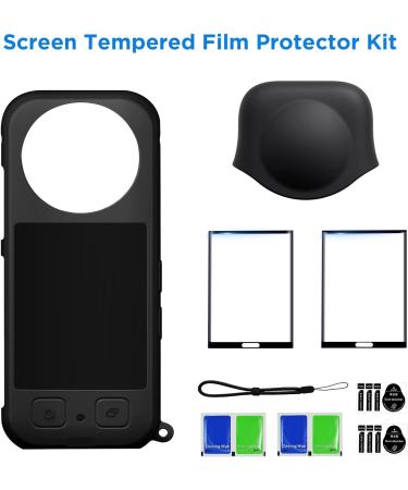 Cynova Insta360 X3 Lens Cap & Glass Protector Set - Silicone Case for Insta360 X3 Accessories - Buy Online on GoSupps.com