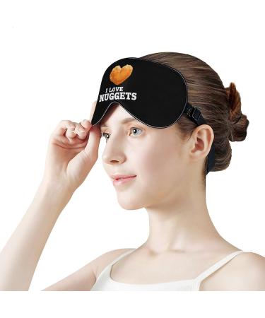 Funny Chicken Nugget Eye Mask | Soft Adjustable Blindfold for Sleep & Travel - Buy Online on GoSupps.com