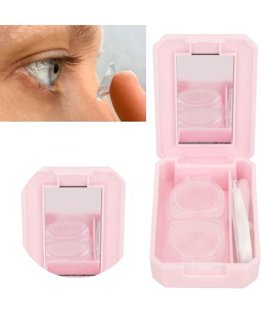 Pink Contact Lens Box & Tank - Easy Open Design for Travel Office & Home Use - Buy Online on GoSupps.com