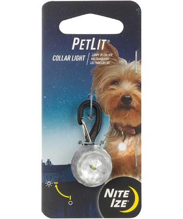 Nite Ize PetLit LED Collar Light - Clear Jewel: Keep Your Pet Visible and Safe - Buy Online on GoSupps.com