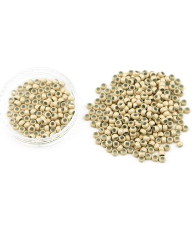 KOCONI 500 Pcs 3mm Nano Rings Silicone Lined Hair Extension Beads - Beige Blond Nano Silicone 500PCS - Buy Online on GoSupps.com