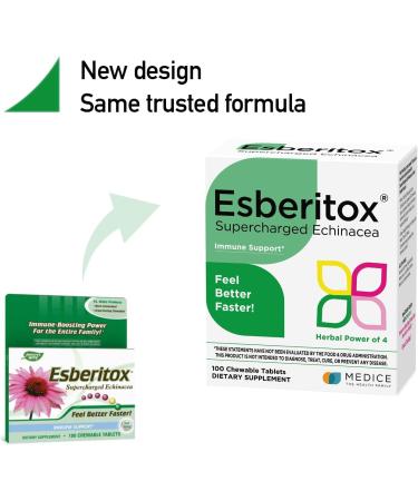 Nature's Way Esberitox Supercharged Echinacea 100 Chewable Tablets - Buy Online on GoSupps.com