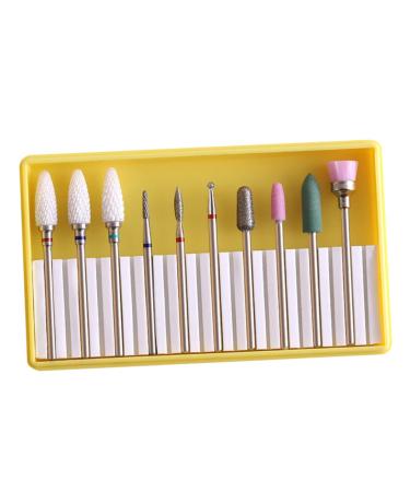 FOMIYES 1 Set Cuticle Drill Bits Manicure Drill Bits Nail Drill Bits Manicure Pedicure Bit Acrylic Nail Drill Gel Nails Bit Nail Grinding Head Manicure Kit Power Tools Diamond Drill Rig