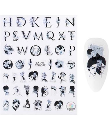 Women DIY Decals Stylish Leaves Nail Sticker Manicure Tool Slider Nail Art Decoration(style16) - Buy Online on GoSupps.com