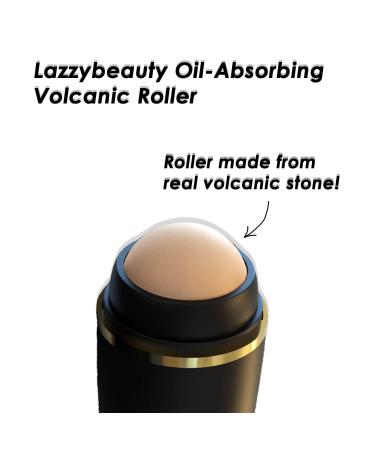 Lazzybeauty Oil Absorbing Volcanic Roller - Portable Reusable Oil-Resistant Face Roller for Oil Control - Natural Stone Facial Tool for Skin Massage - Travel-Friendly - Buy Online on GoSupps.com