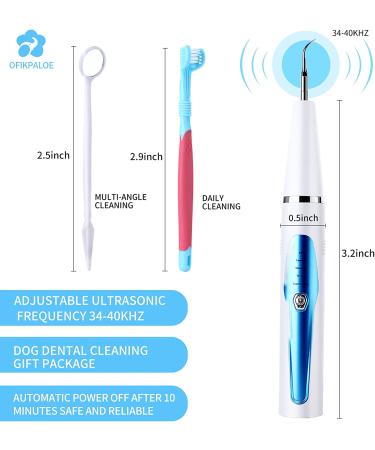 7Pcs Electric Dog Teeth Cleaning Kit for Easy Dental Care - Pet Tartar Remover & Ultrasonic Dental Cleaning Machine for Large & Small Dogs (Blue) - Buy Online on GoSupps.com