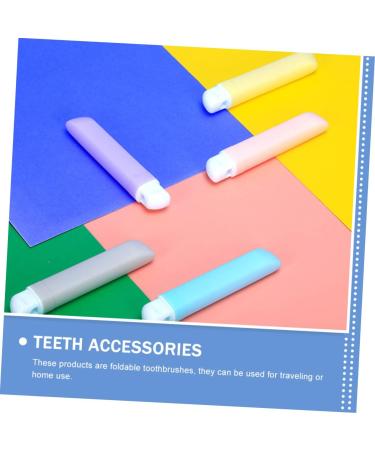 FRCOLOR 5pcs Folding Travel Toothbrush Set - Mini Wear-Resistant Camping Toothbrushes for Adults & Kids | Household & Outdoor Use - Buy Online on GoSupps.com