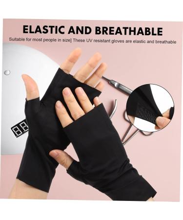 POPETPOP 4 Pairs Nail Gloves Manicure Gloves Protection Anti Uv Gloves Uv Rays Gloves Anti Fingerless Gloves Black Fingerless Gloves Women Nail Art Gloves Nylon Outdoor - Buy Online on GoSupps.com