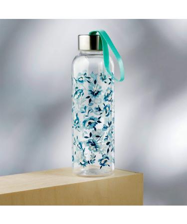 Puckator Peony Pick of the Bunch 500ml Reusable Plastic Water Bottle with Metal Lid - Eco-Friendly & Stylish for International Shipping - Buy Online on GoSupps.com