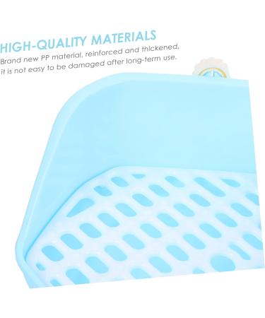 BESPORTBLE Box Rabbit Toilet Bunny Litter Pan Rabbit Bed Rabbit Corner Toilet Bunny Toilet Hamster Plastic Blue 33X29.5X14CM Blue - Buy Online on GoSupps.com